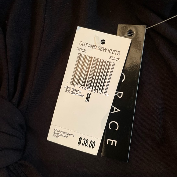 Grace Sleeveless Top Black Gathered Front And Back Neck Business Casual Medium - Picture 6 of 6